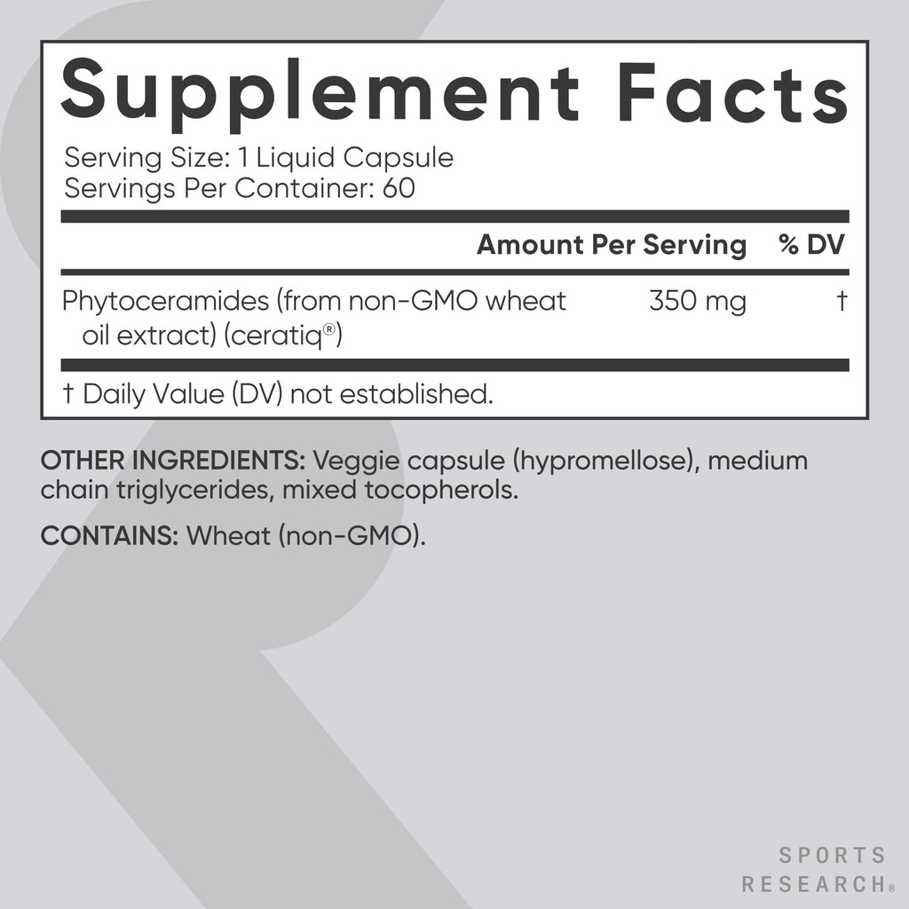 Sports Research Phytoceramides 350 mg | Skin Hydration

