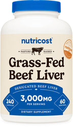 Nutricost Grass-Fed Beef Liver Capsules


