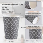 Lamosi Insulated Disposable Paper Cups for Hot & Cold Drinks

