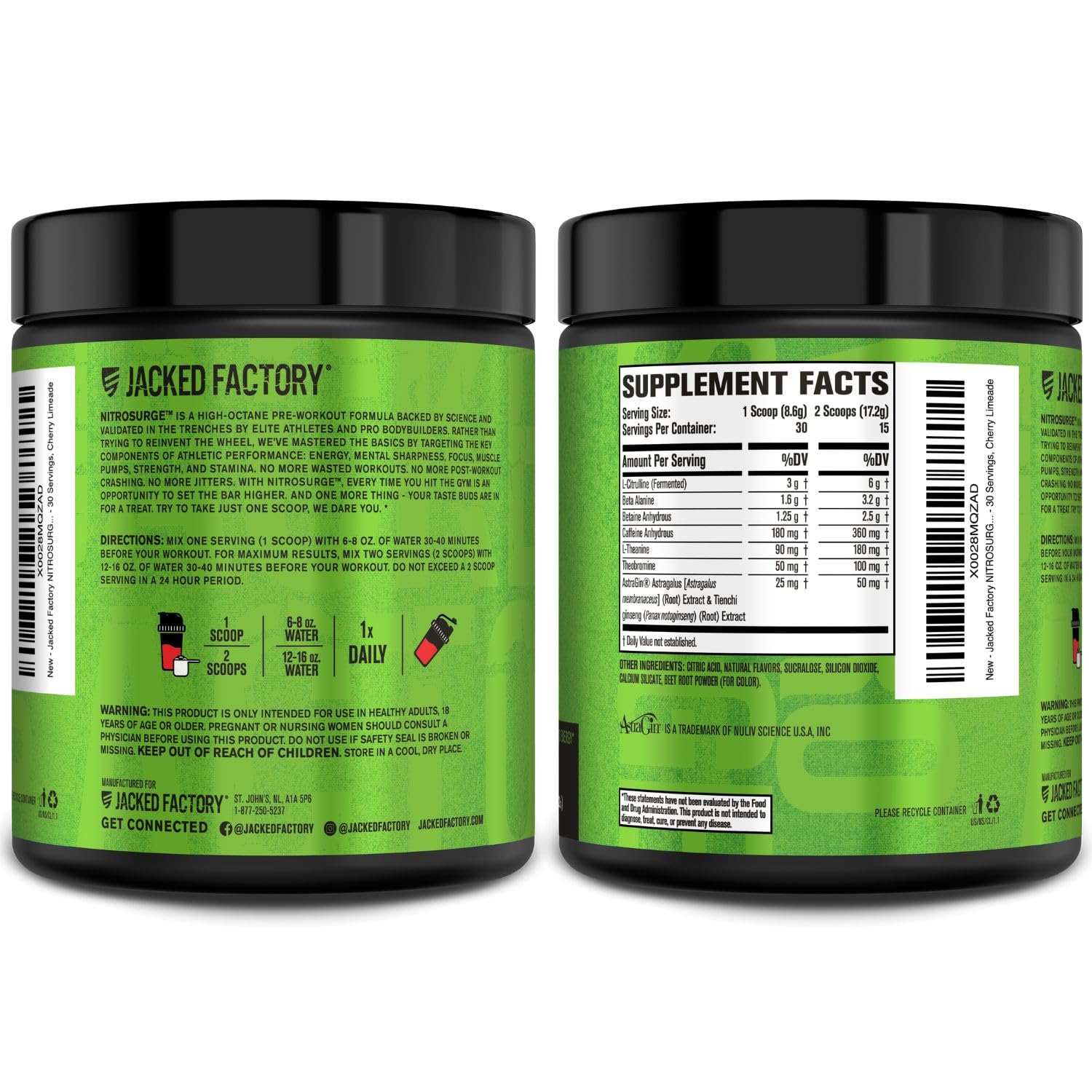 Jacked Factory Nitrosurge Pre-Workout Supplement | Energy


