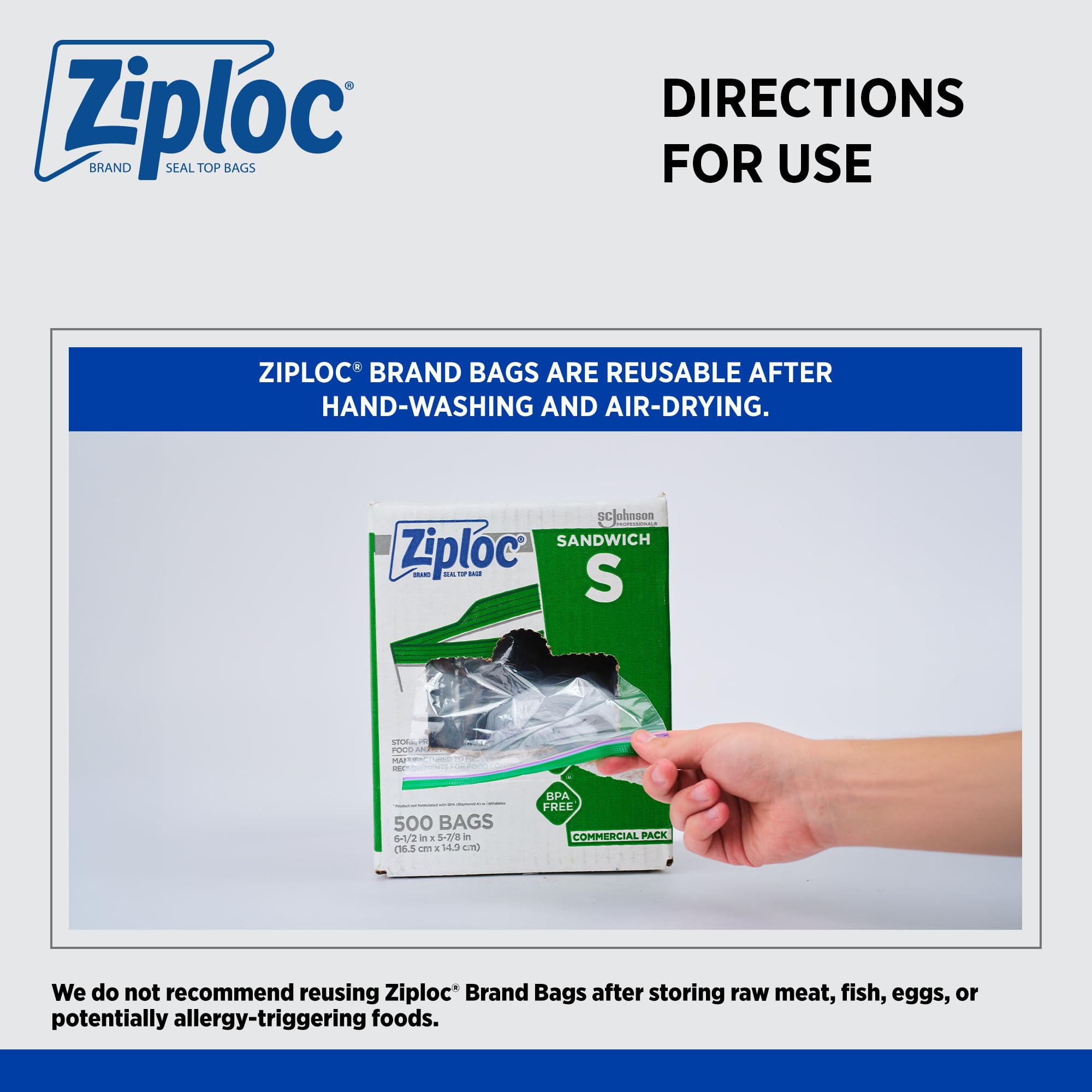 SC Johnson Ziploc Sandwich Bags - Easy Open Tabs

