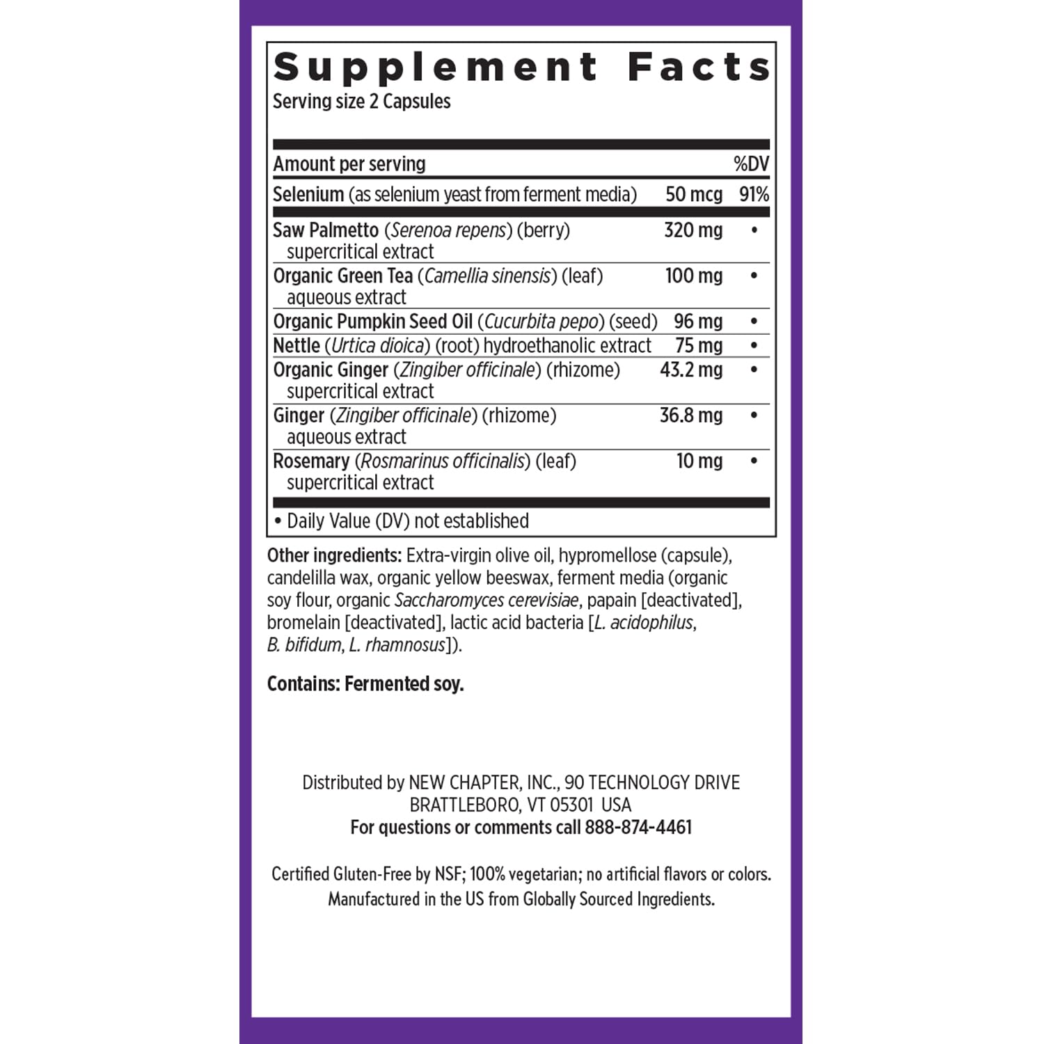 New Chapter Prostate 5LX Supplement with Saw Palmetto

