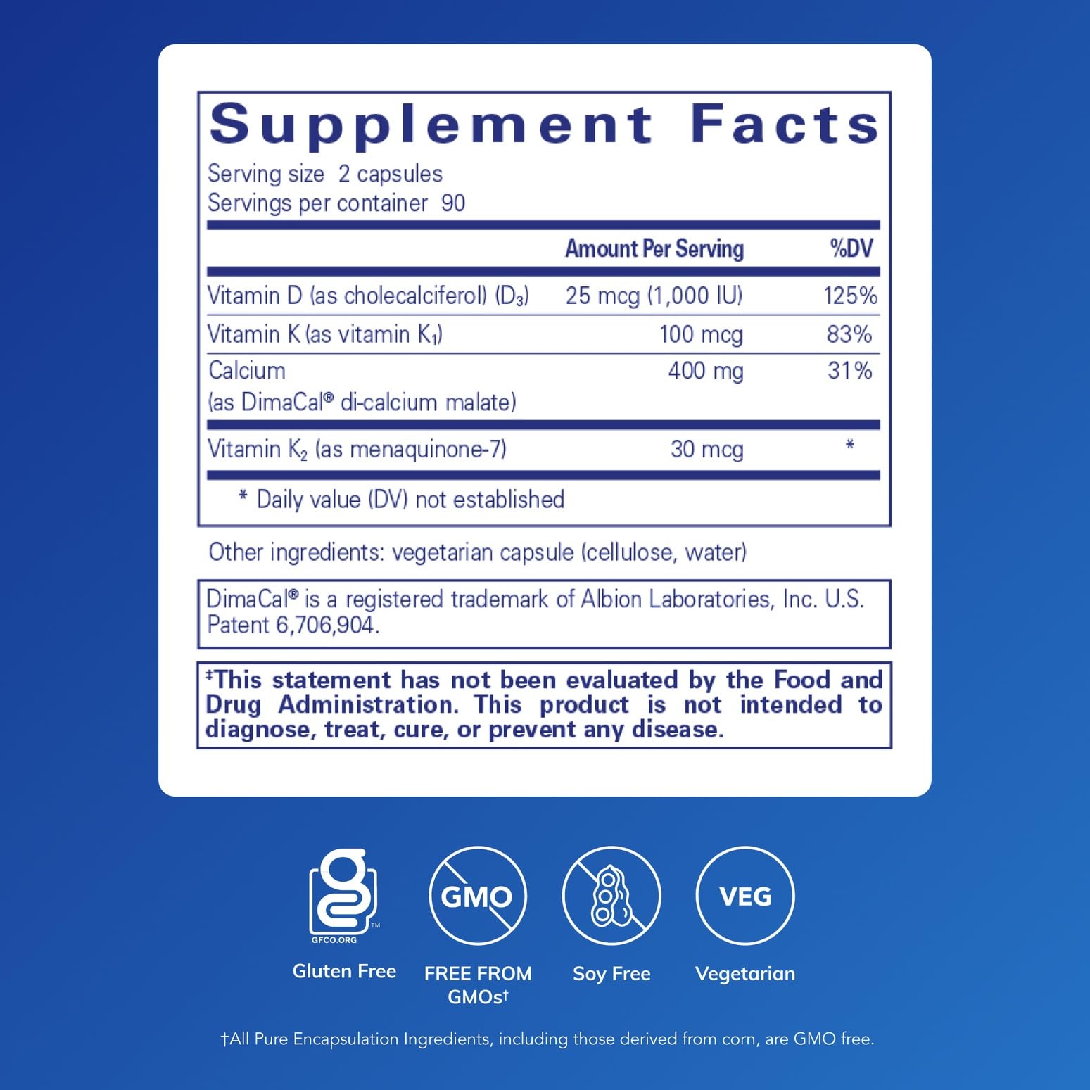 Calcium K/D Supplement by Pure Encapsulations

