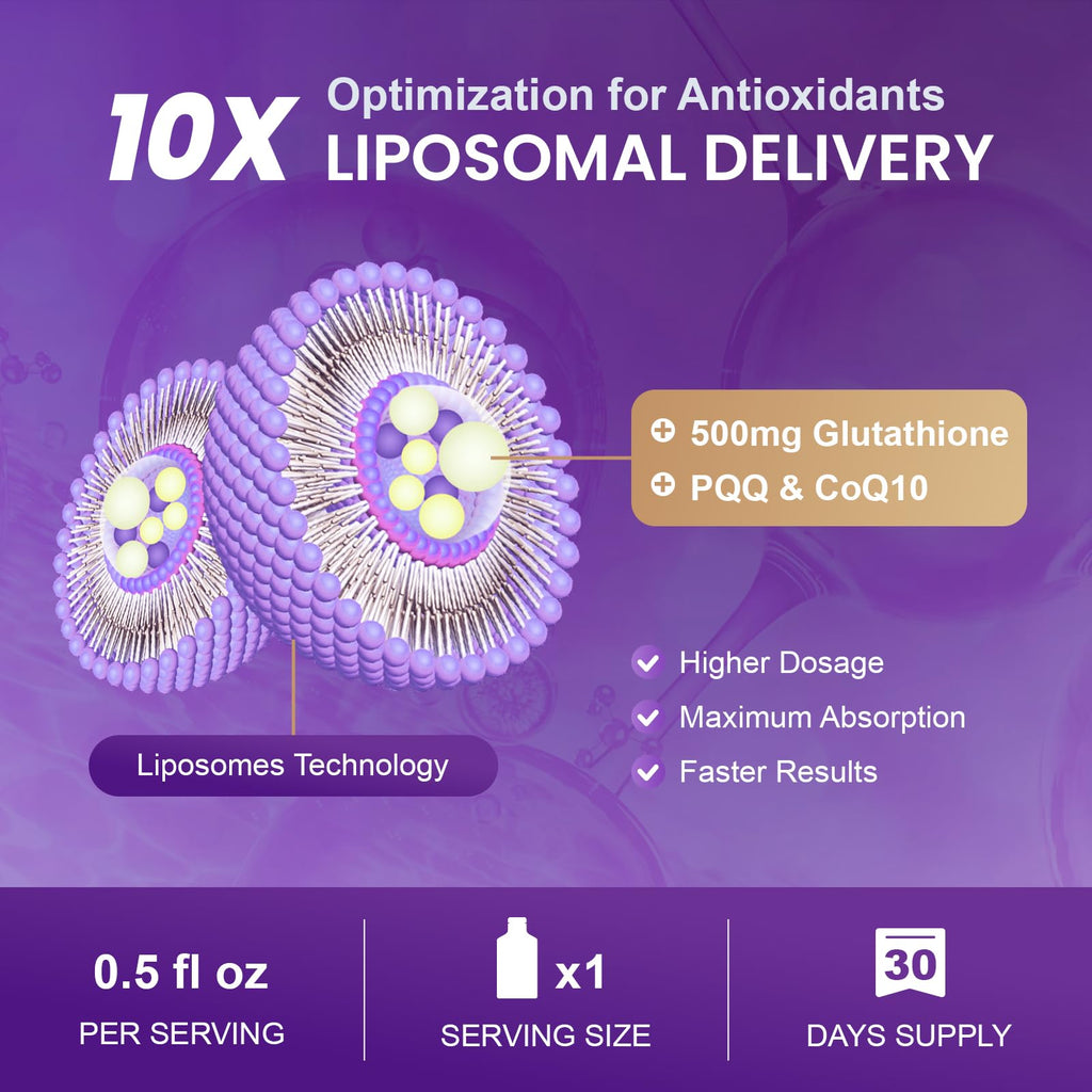 Liposomal Glutathione with PQQ CoQ10 and Vitamin C

