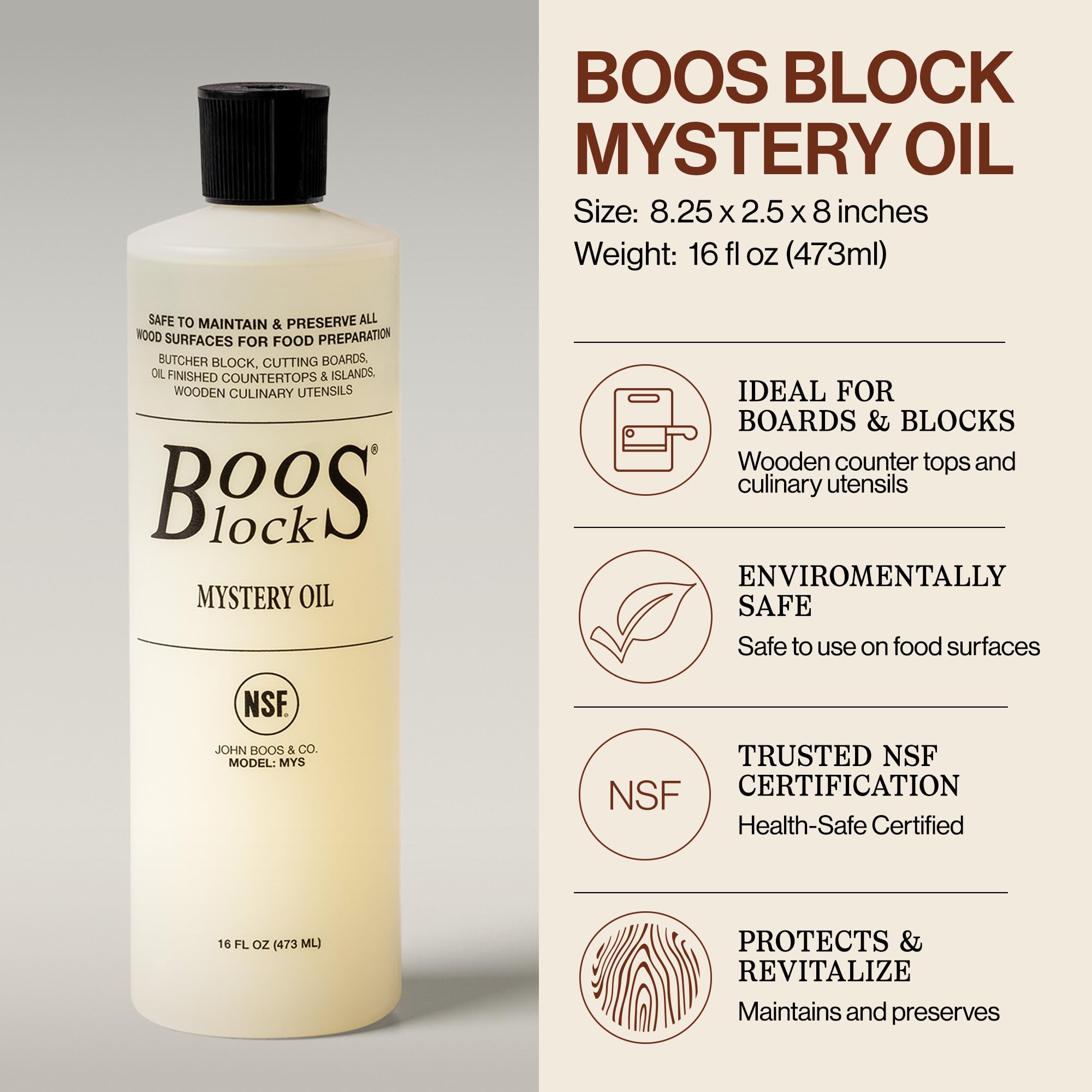 John Boos All-Natural Wood Care Set

