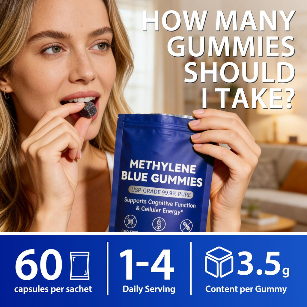 Methylene Blue Gummies for Cognitive Support - Vegan

