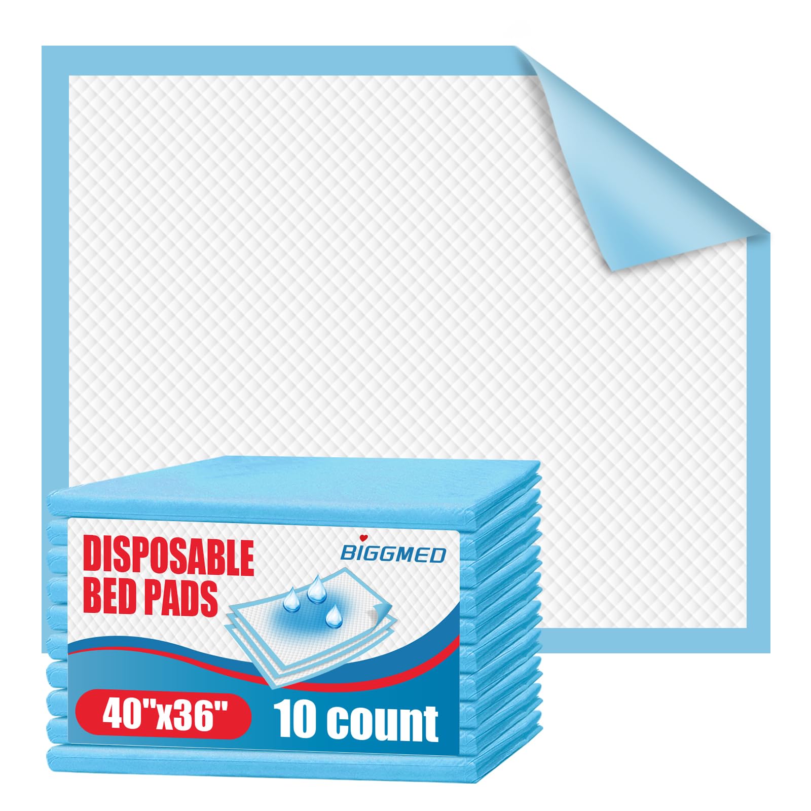 BIGGMED Disposable Bed Pads Large Underpad
