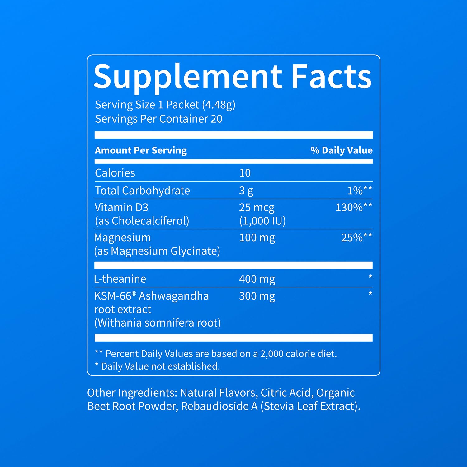Nello SuperCalm Powdered Drink Mix Adaptogenic Sleep Support

