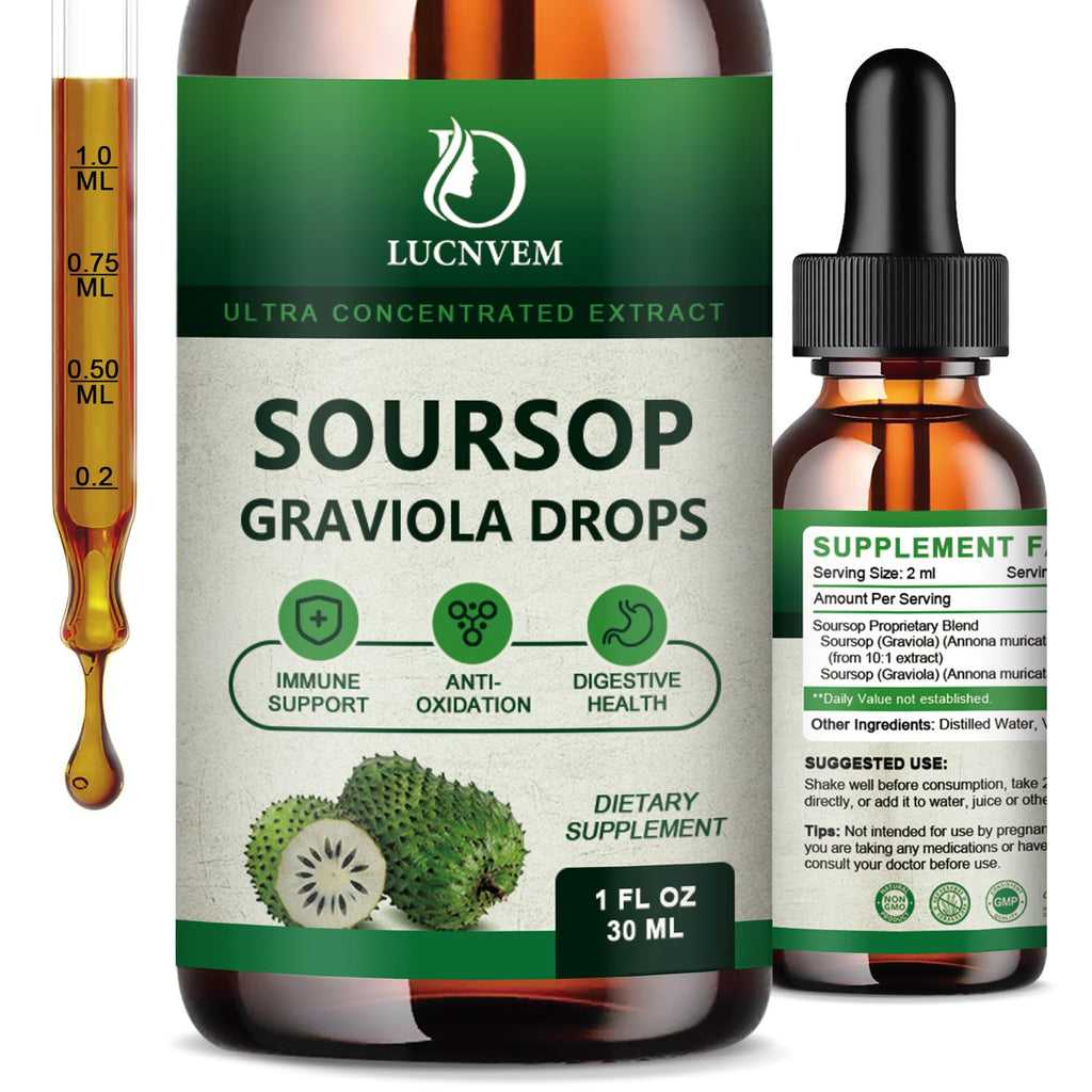 Organic Soursop Graviola Liquid Drops for Immune Support

