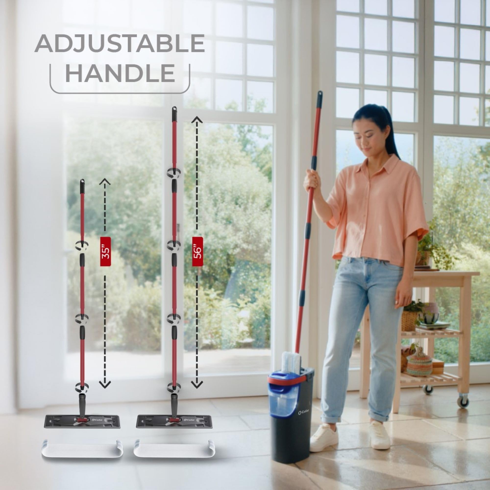 O-Cedar H2prO Flat Mop System Dual-Tank Water

