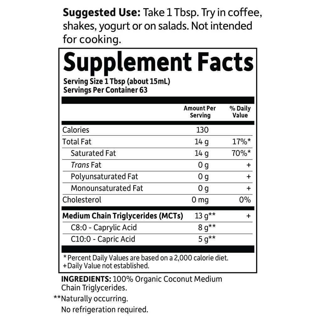 Garden of Life MCT Oil for Brain Health - Organic Coconut

