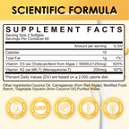 Vitamin D3 K2 Softgel Supplement 5000 IU Plant Based

