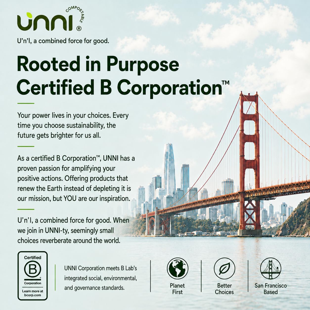Unni Compostable Trash Bags - Extra Thick Liners

