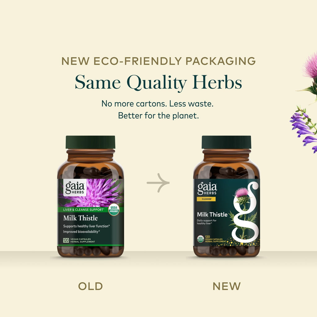 Gaia Herbs Milk Thistle Liver Support - Full-Spectrum Vegan

