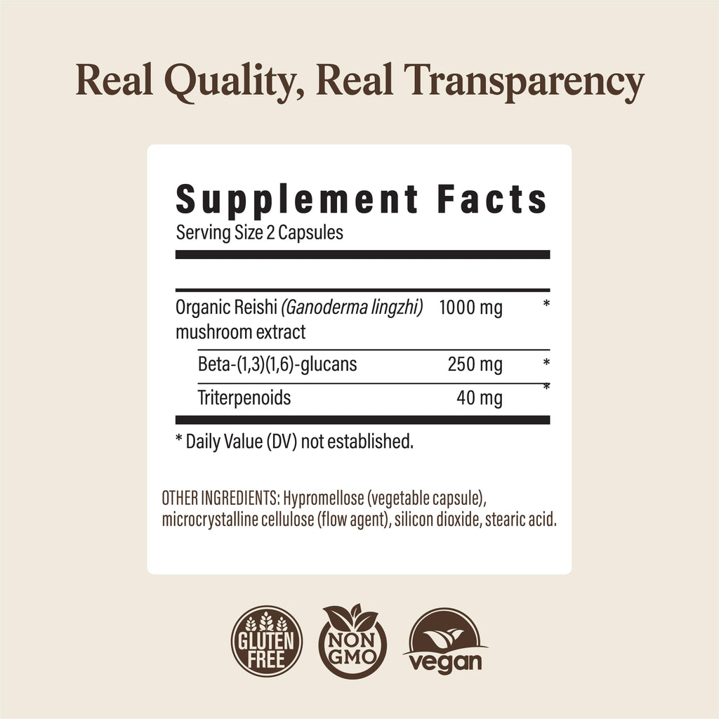 Real Mushrooms Mushroom Capsule Supplement

