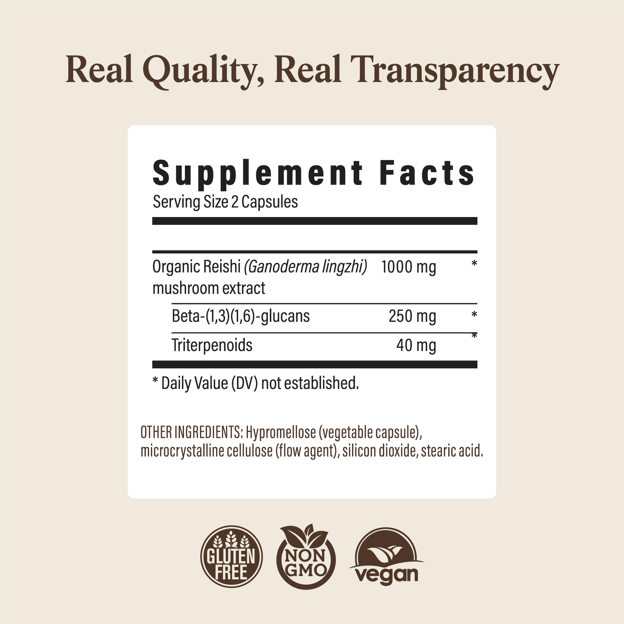 Real Mushrooms Mushroom Capsule Supplement

