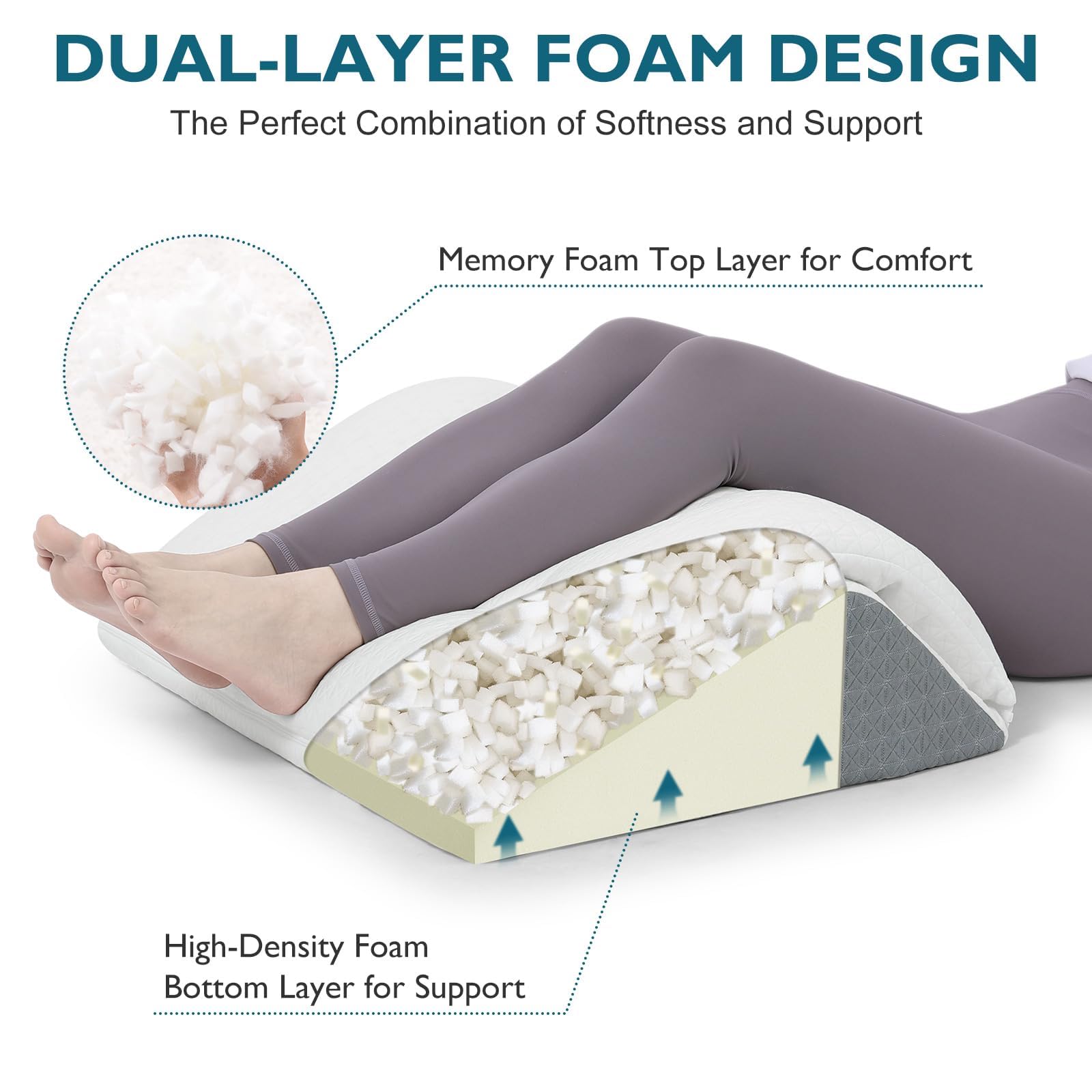 Shinnwa Knee Wedge Pillow Memory Foam


