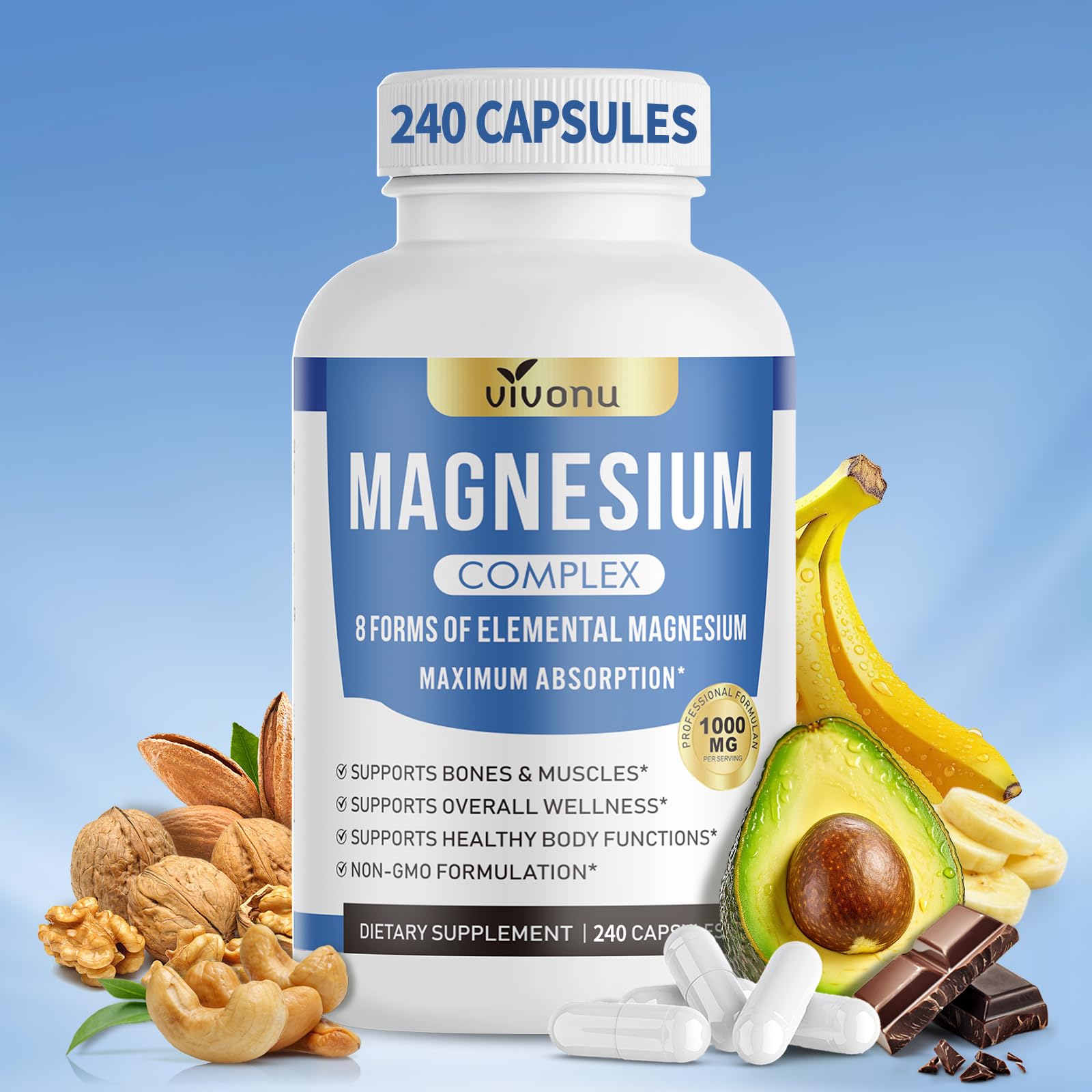 Magnesium Complex Supplement for Bone & Muscle Health

