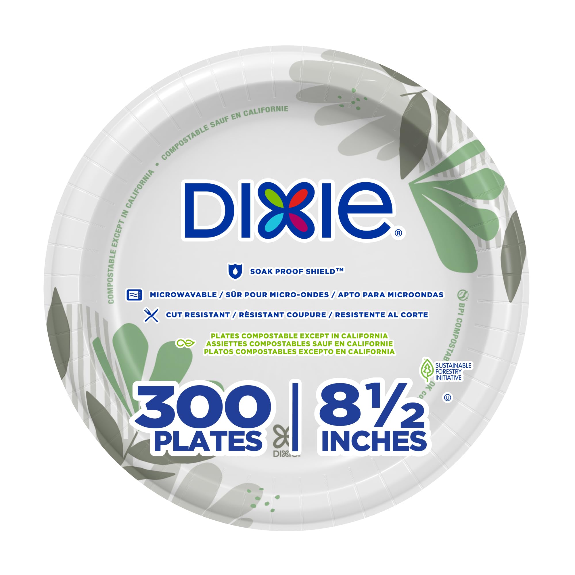 Dixie Disposable Plates – Compostable & Soak-Proof

