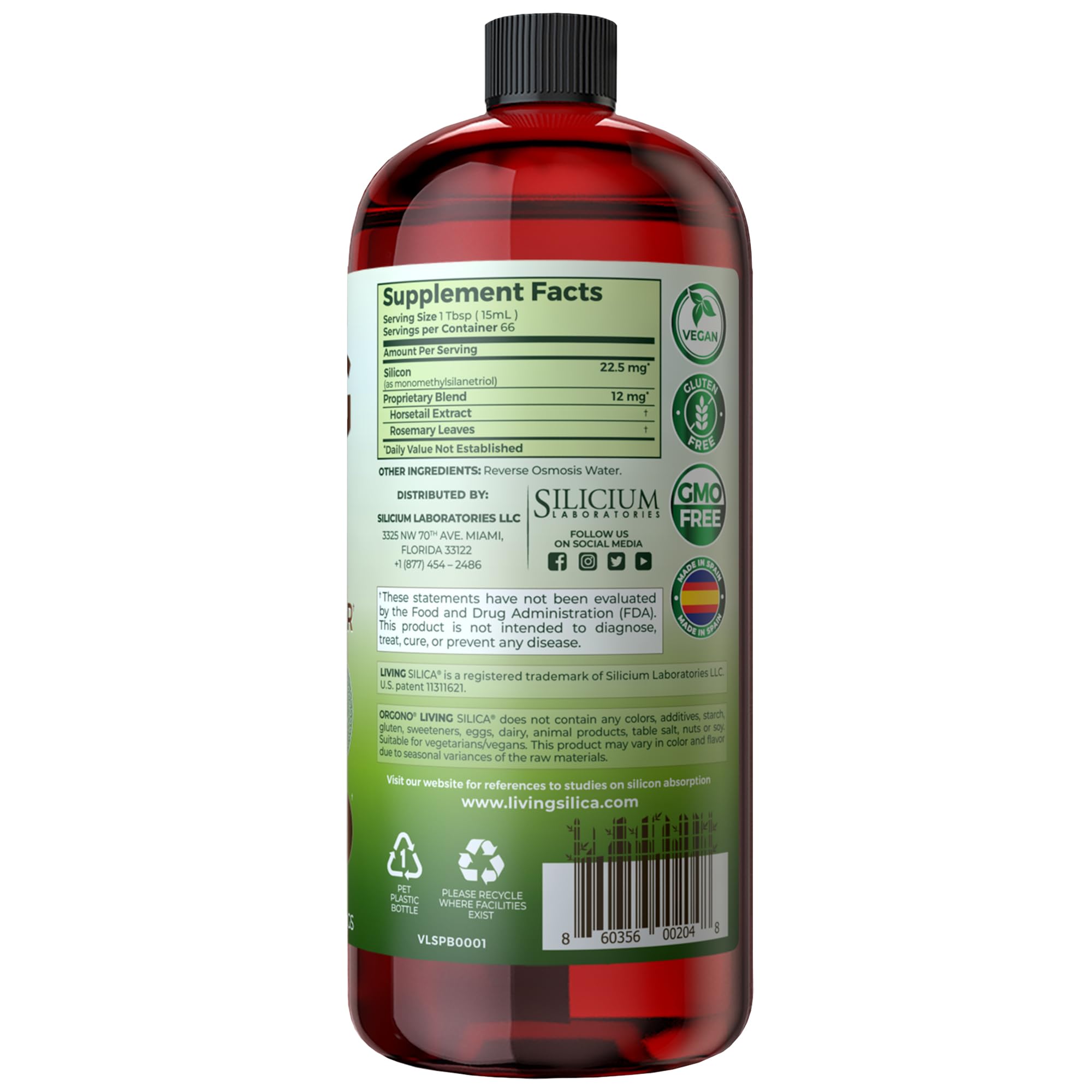 Living Silica ORGONO Plant-Based Collagen Booster

