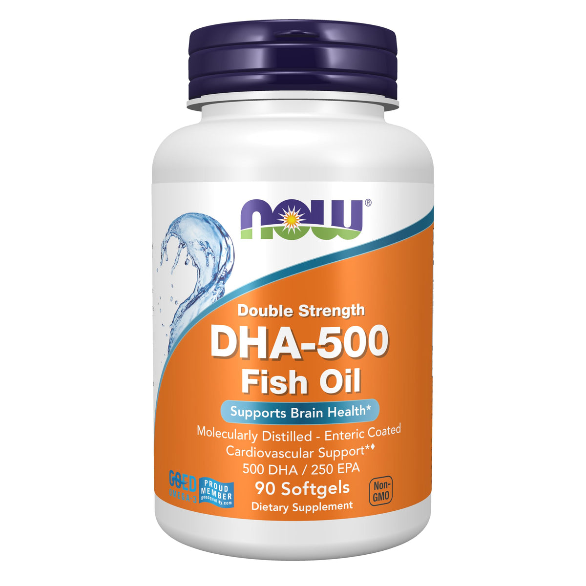 NOW Foods DHA-500 with 250 EPA Softgels – Molecularly Distilled Dietary Supplement