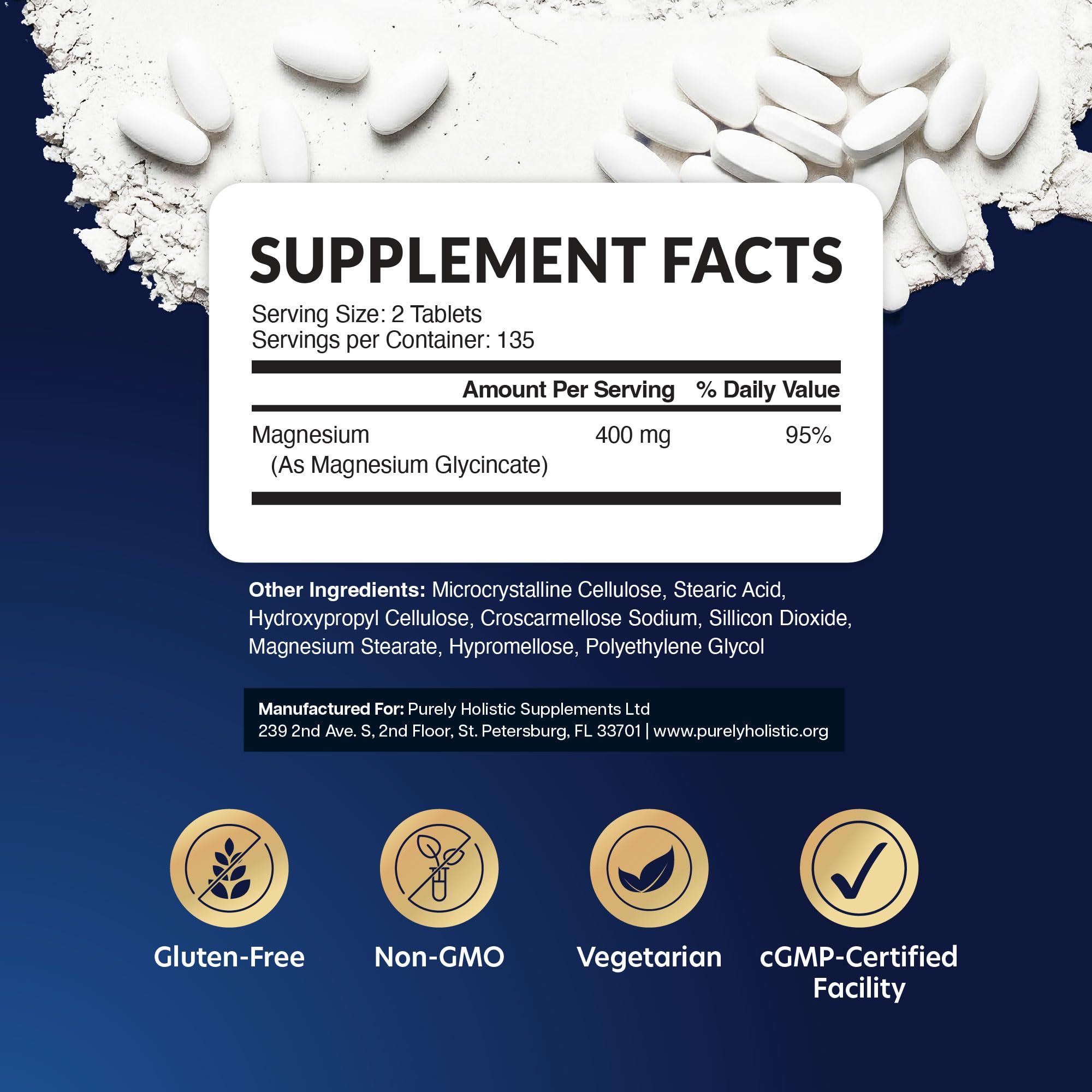 Magnesium Glycinate by Purely Holistic | High Absorption

