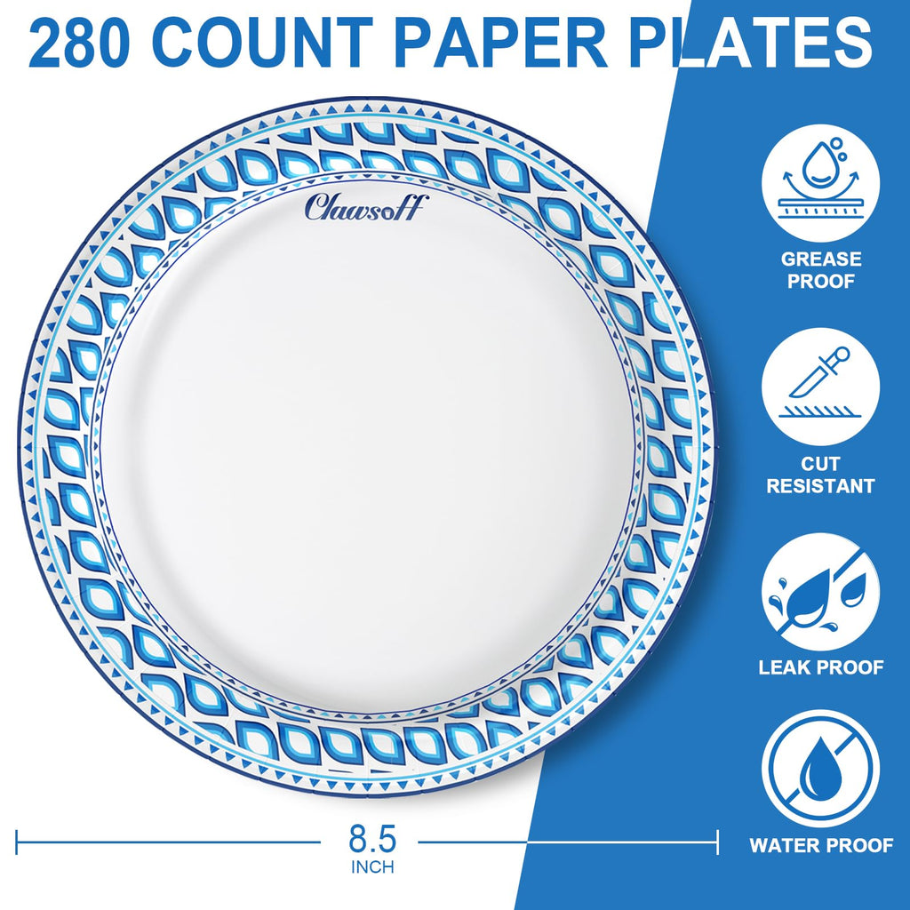 Clawsoff Disposable Paper Plates for Parties

