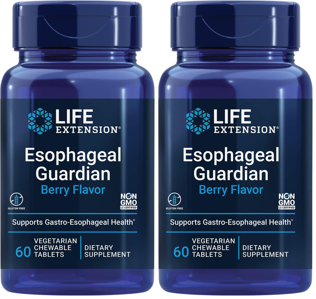 Life Extension Esophageal Guardian Vegetarian Digestive Health Chewable Tablets