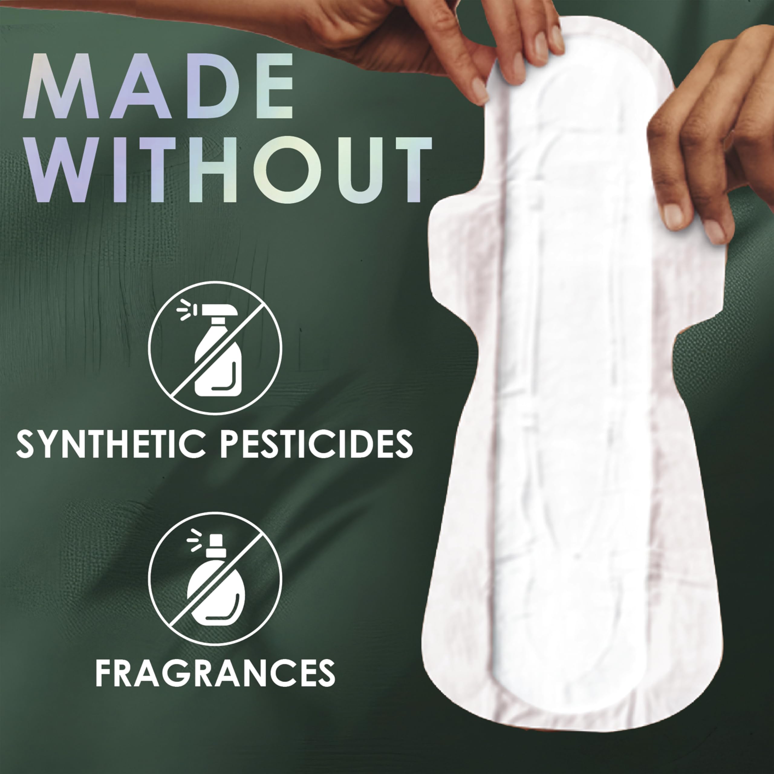 L. Maxi Pads with Organic Cotton Top Layer Unscented Wings

