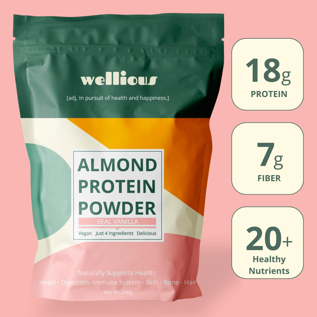 Wellious Almond Protein Powder - Plant-Based Protein


