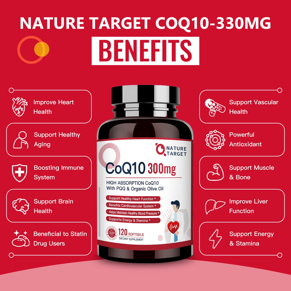 Nature Target CoQ10 Supplement for Heart Health and Energy

