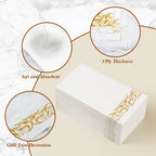 BESTVIP Disposable 3-Ply Napkins with Decorative Border

