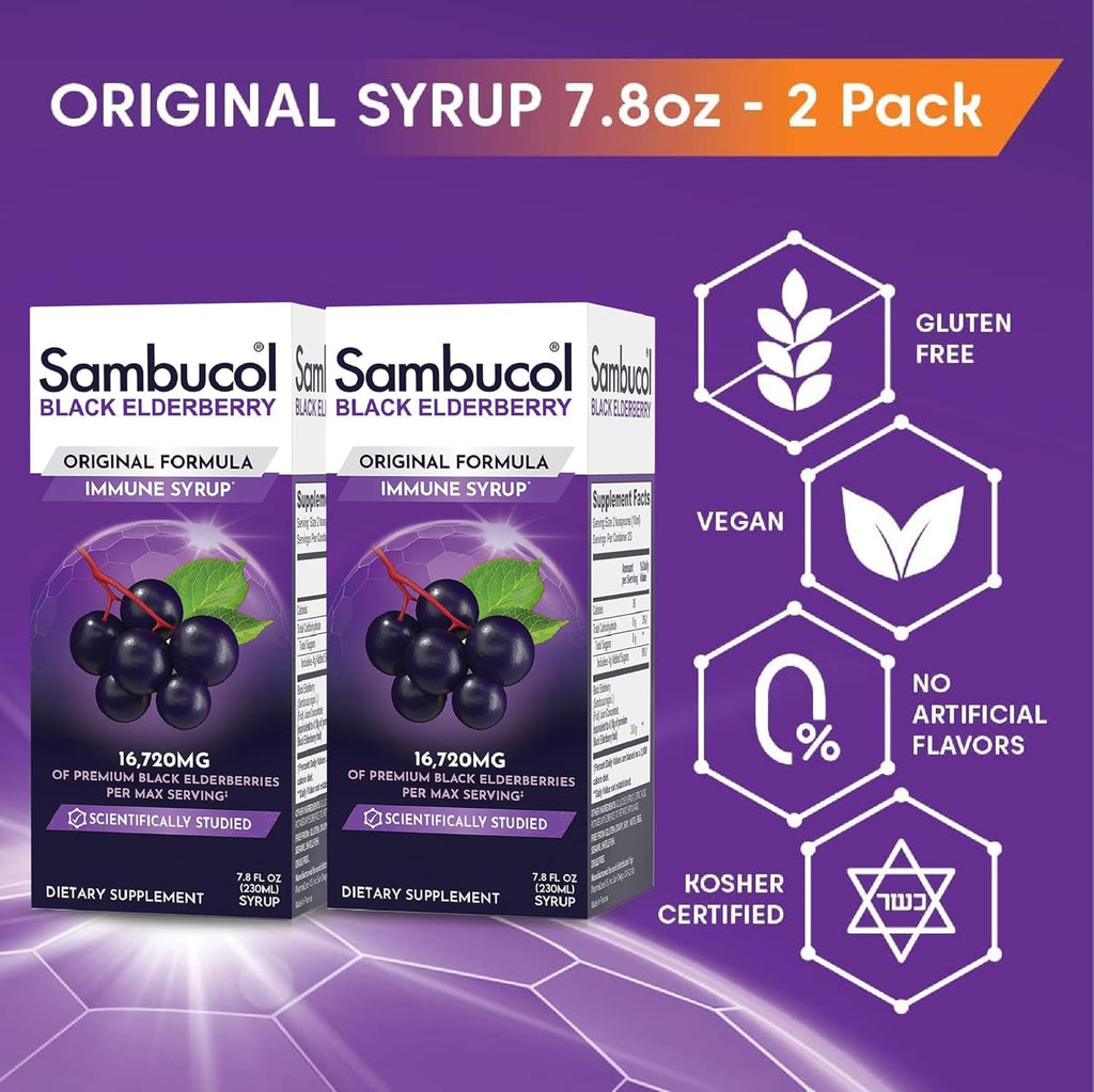 Sambucol Black Elderberry Syrup Immune Support

