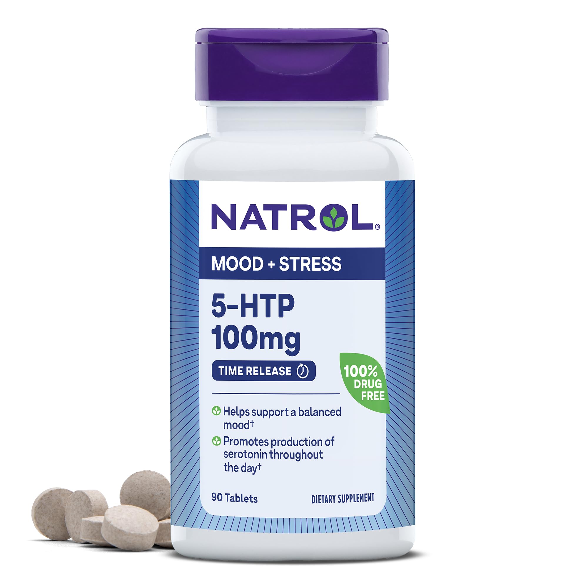 Natrol 5-HTP 100 mg Time Release Tablets Mood Support

