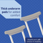 Medline Aluminum Crutches – Lightweight Walking Aid

