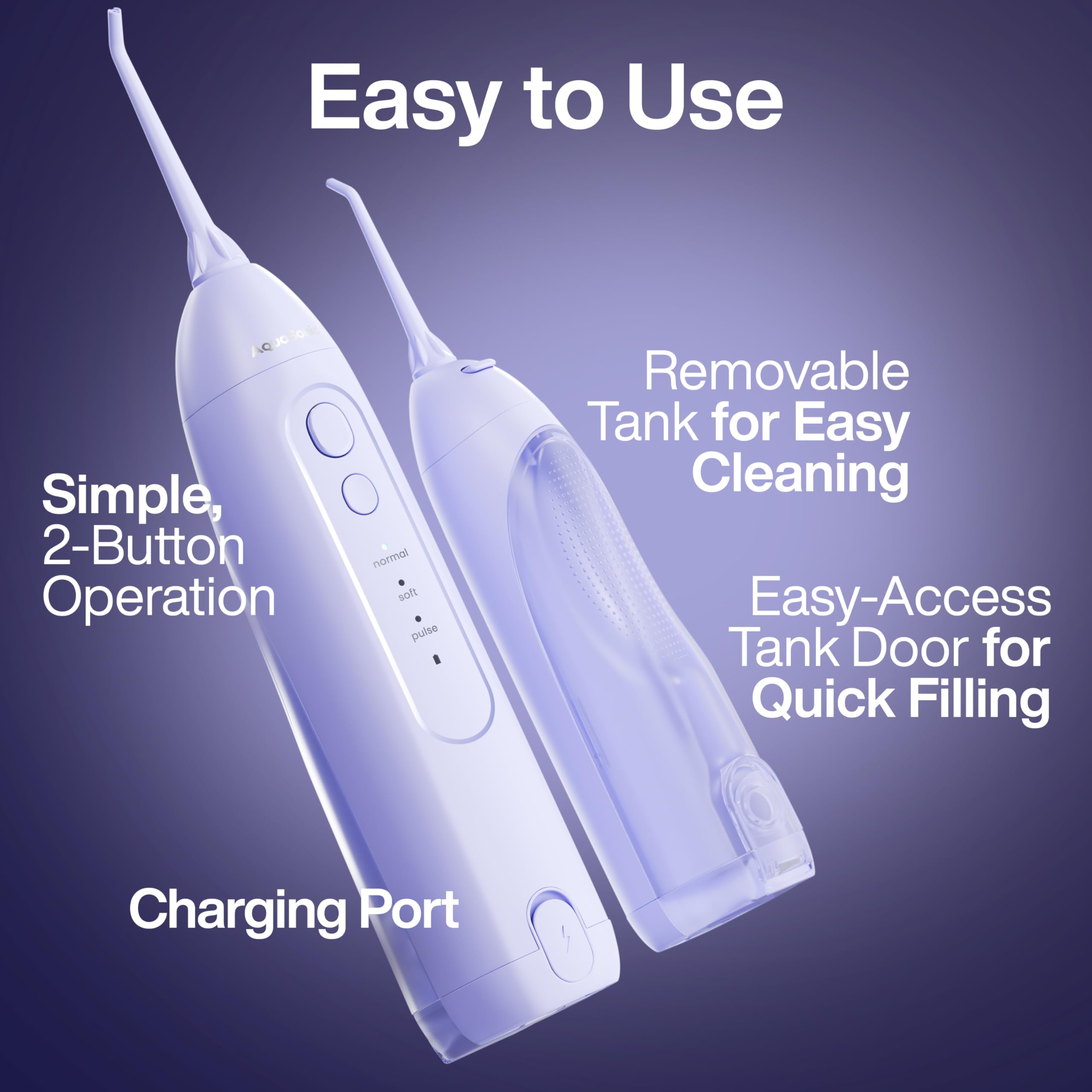 AquaSonic Icon Water Flosser - Cordless Oral Irrigator

