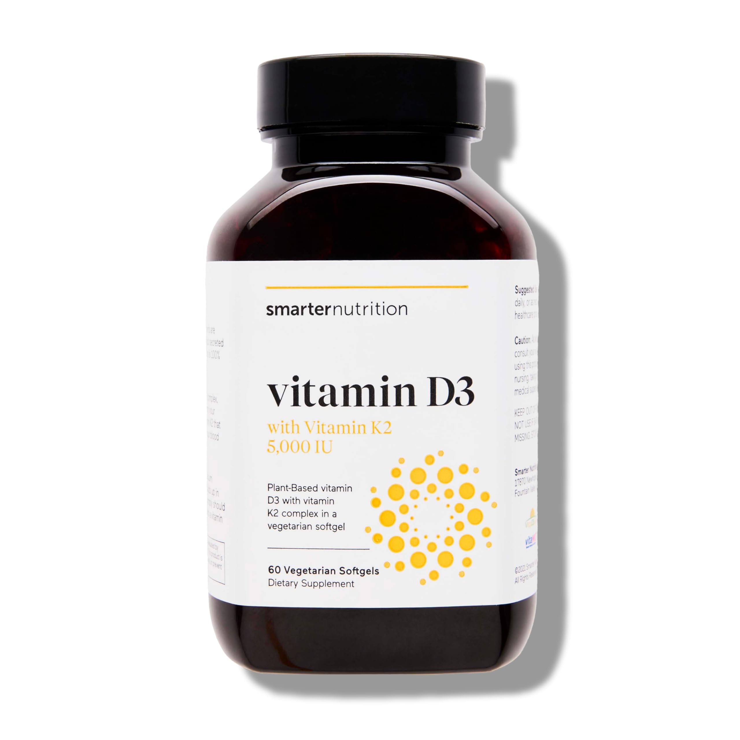 Vitamin D3 K2 by Smarter Nutrition – Vegan D3 5000 IU

