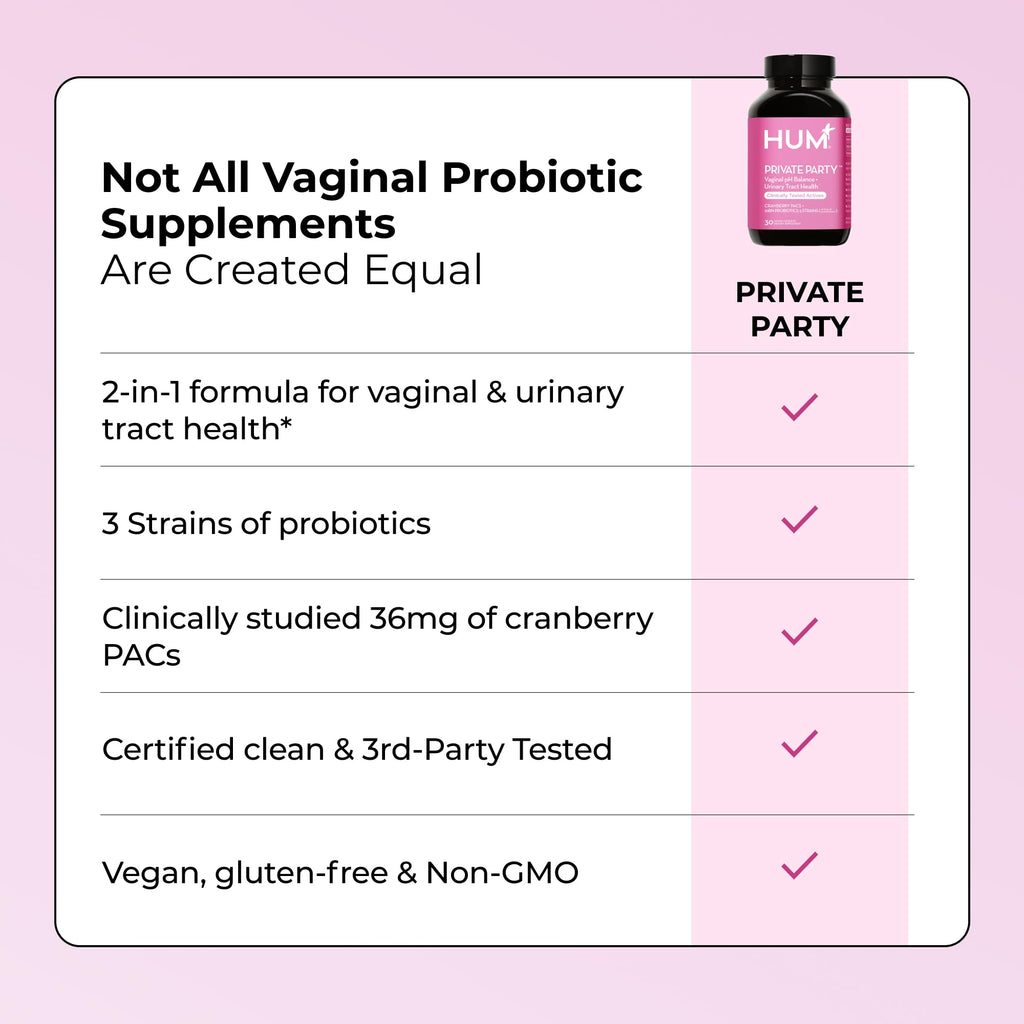 HUM Vaginal Probiotics with Cranberry & Lactobacillus

