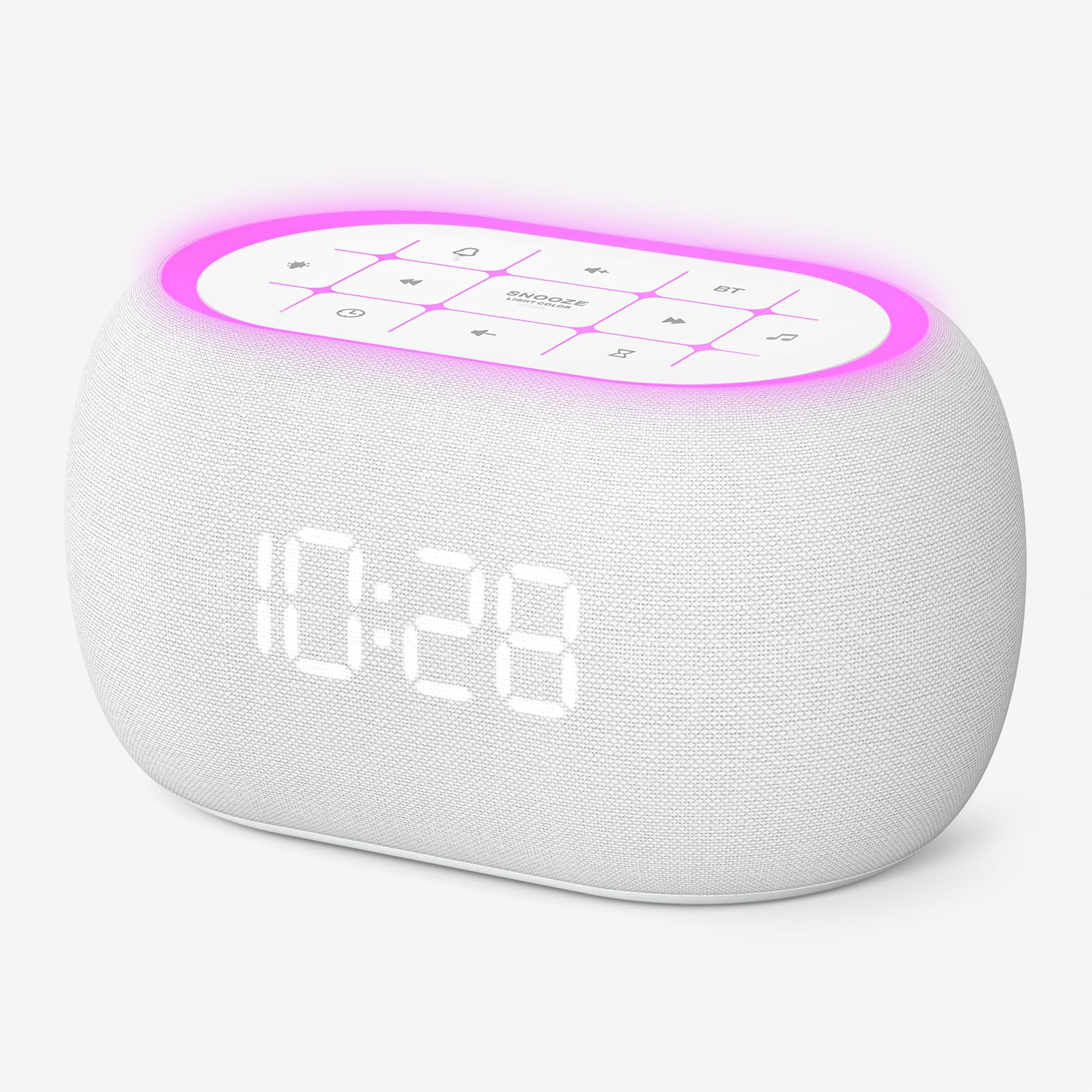 ANJANK Sound Machine Alarm Clock with Bluetooth Speaker
