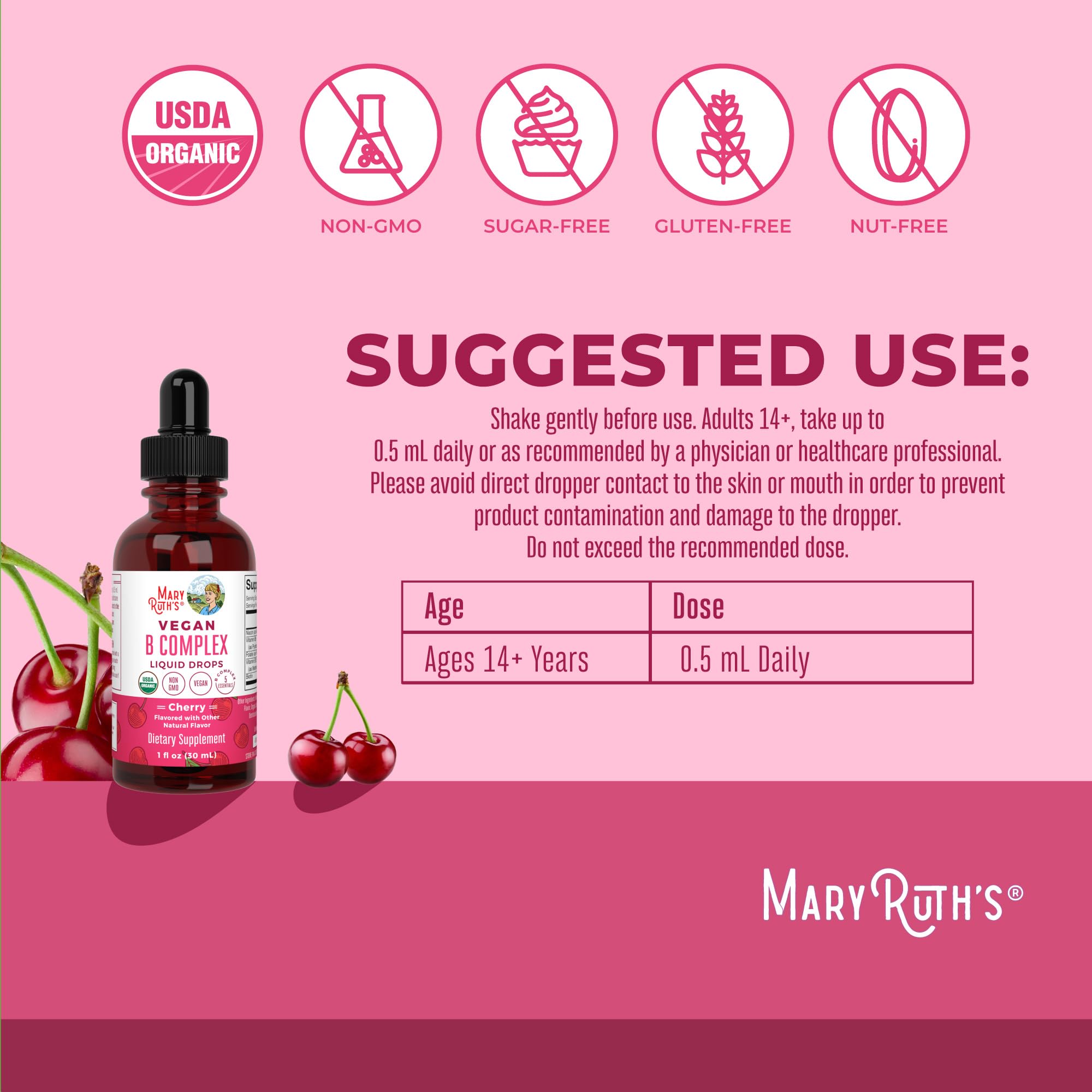 MaryRuth's Organics Vitamin B Complex | Metabolic Support

