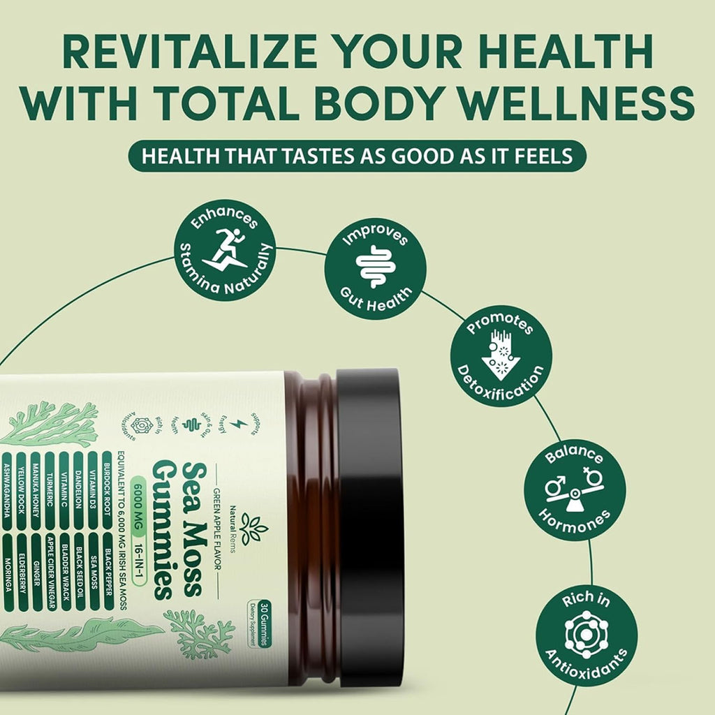 Sea Moss Gummies by Natural Rems | Wellness Support

