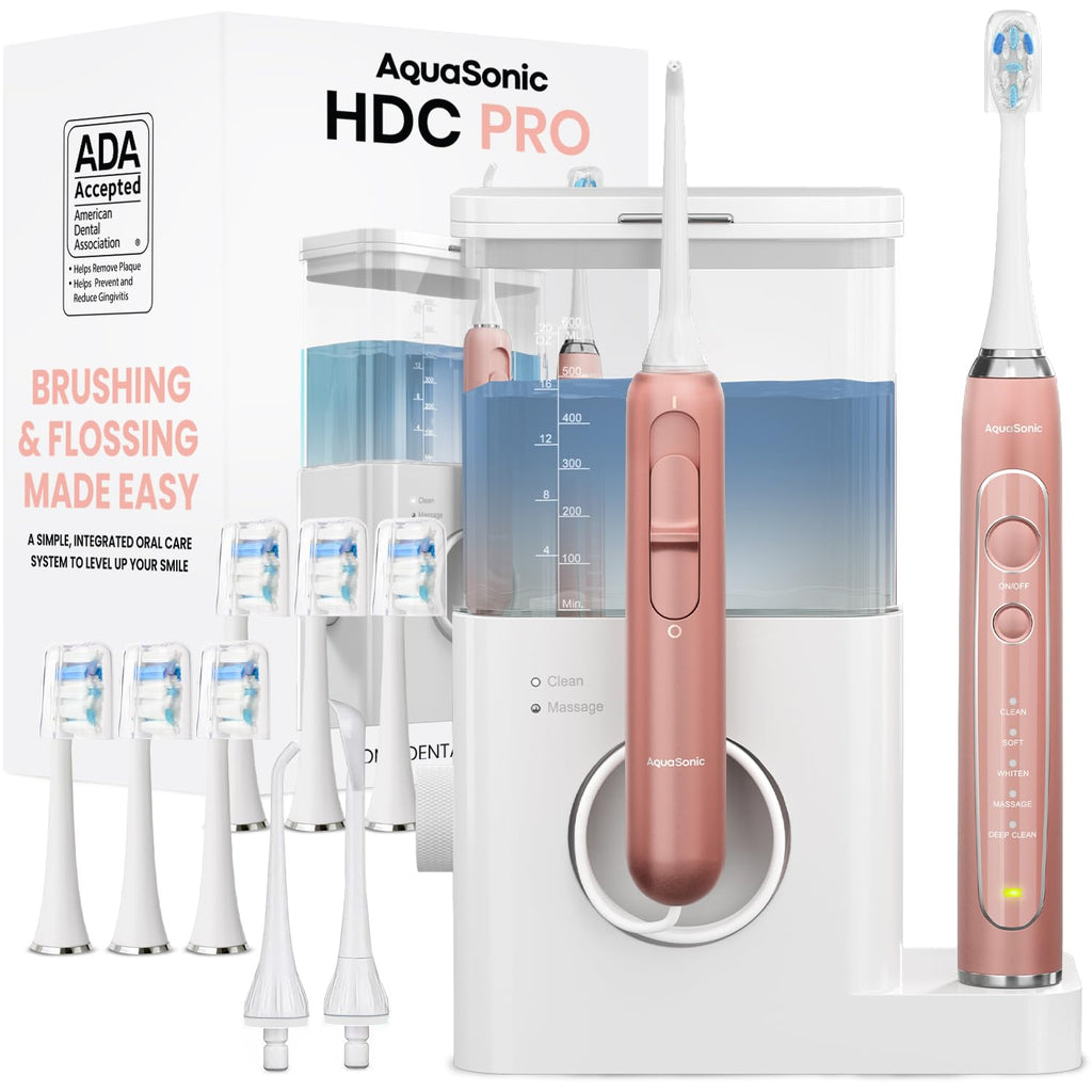 AquaSonic Home Dental Center PRO All-in-One Toothbrush Flosser