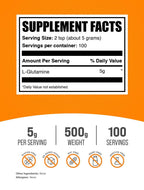 BulkSupplements L-Glutamine Powder - Immune & Gut Health

