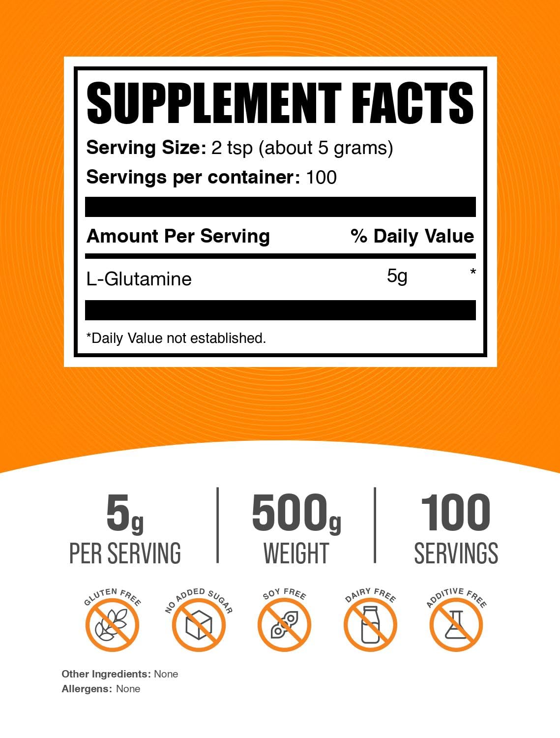 BulkSupplements L-Glutamine Powder - Immune & Gut Health

