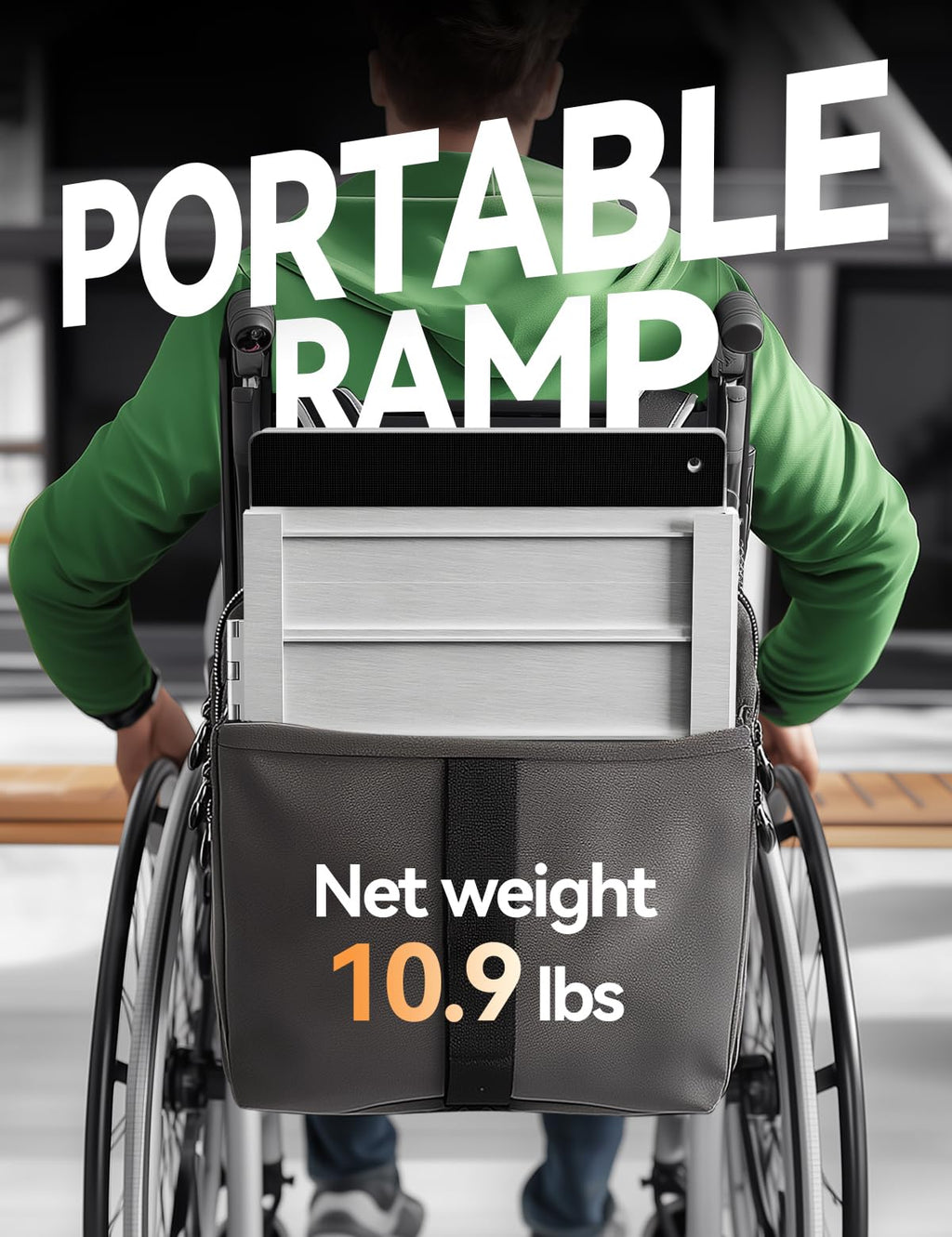 FACHNUO Portable Wheelchair Ramp - Folding Threshold Access

