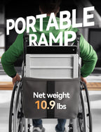 FACHNUO Portable Wheelchair Ramp - Folding Threshold Access

