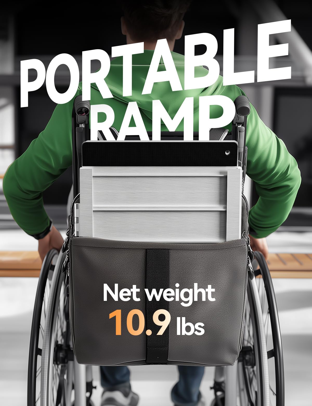 FACHNUO Portable Wheelchair Ramp - Folding Threshold Access

