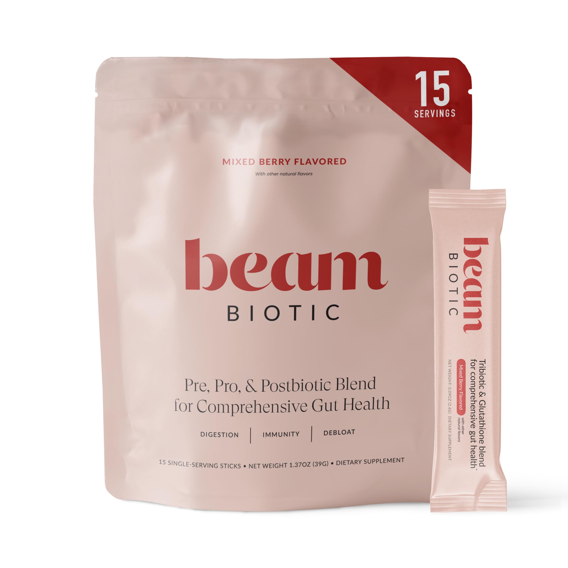 BEAM Biotic Probiotics – Gut Health Powder with Pre, Pro & Post