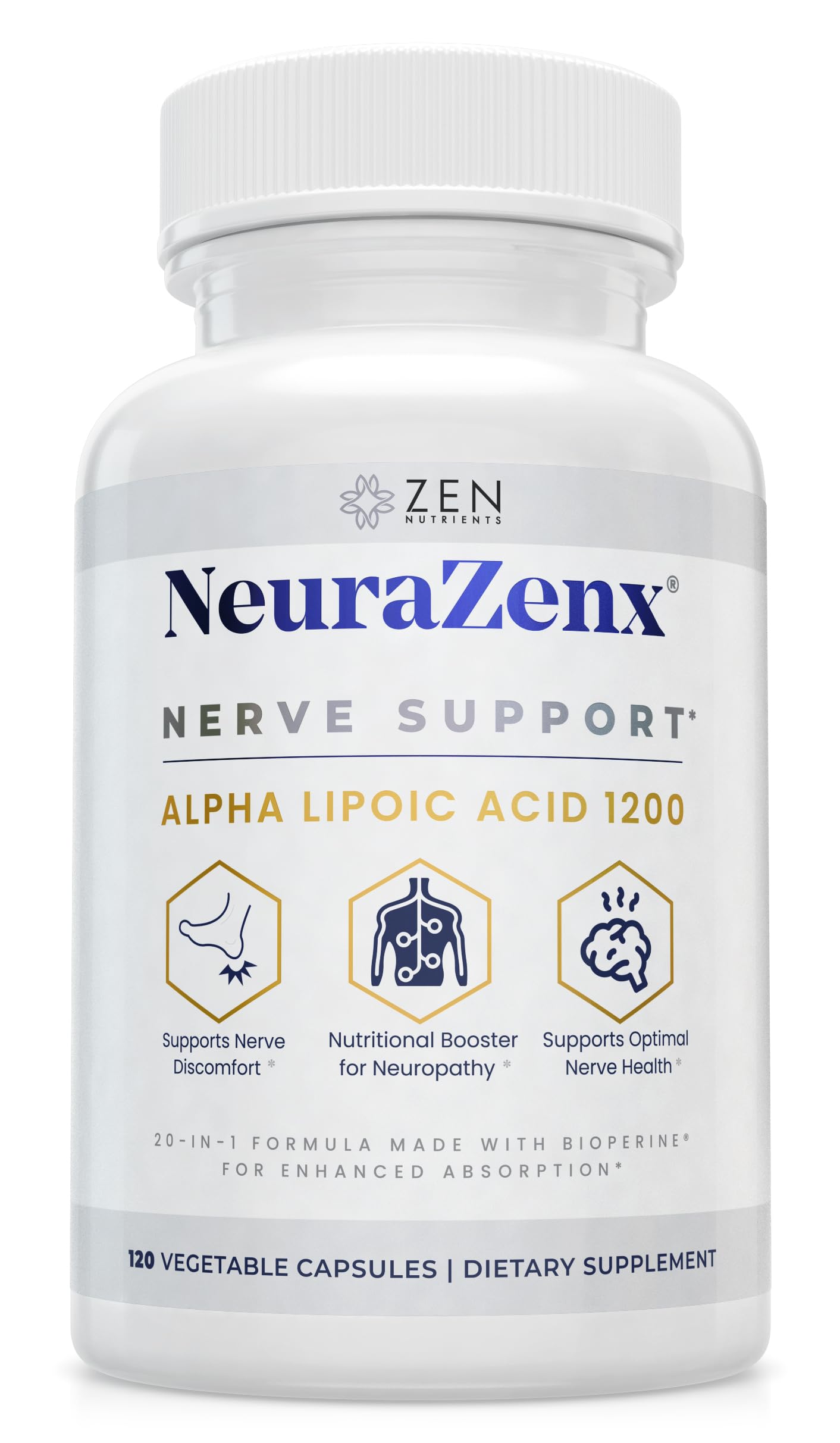 Zen Nutrients NeuraZenX Nerve Support Supplement

