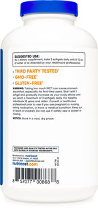Nutricost MCT Oil Softgels 1000mg Ketogenic Support

